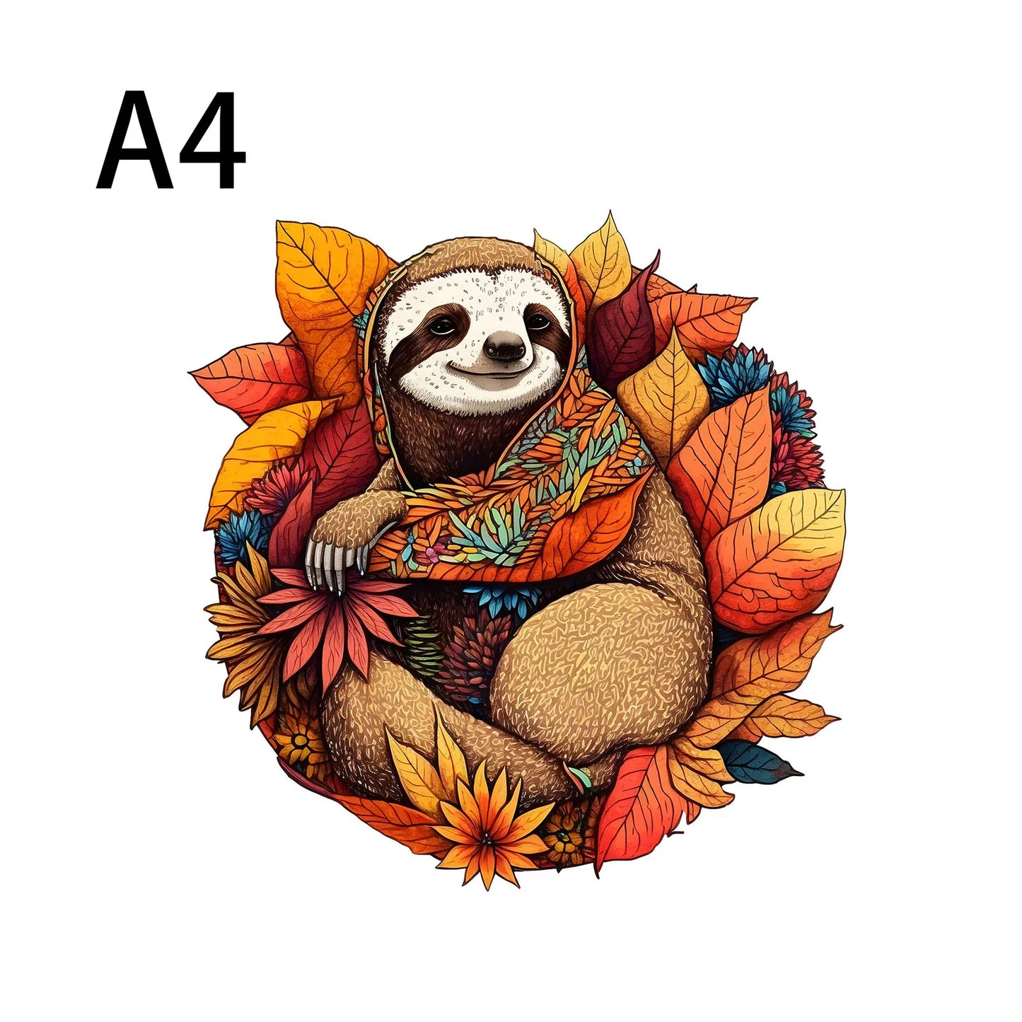 Cute Sloth Wooden Puzzle