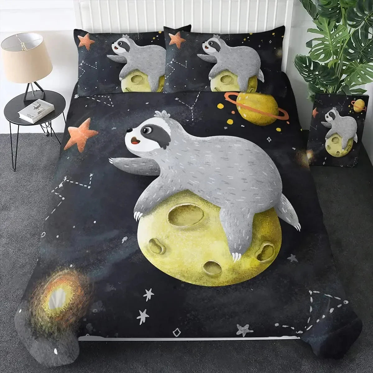 Moon Sloth Duvet Cover Set product photo
