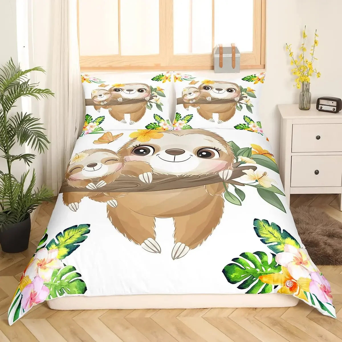 Sloth & Baby Bedding