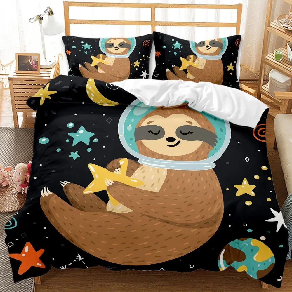 Astronaut Sloth Duvet Cover Set product photo