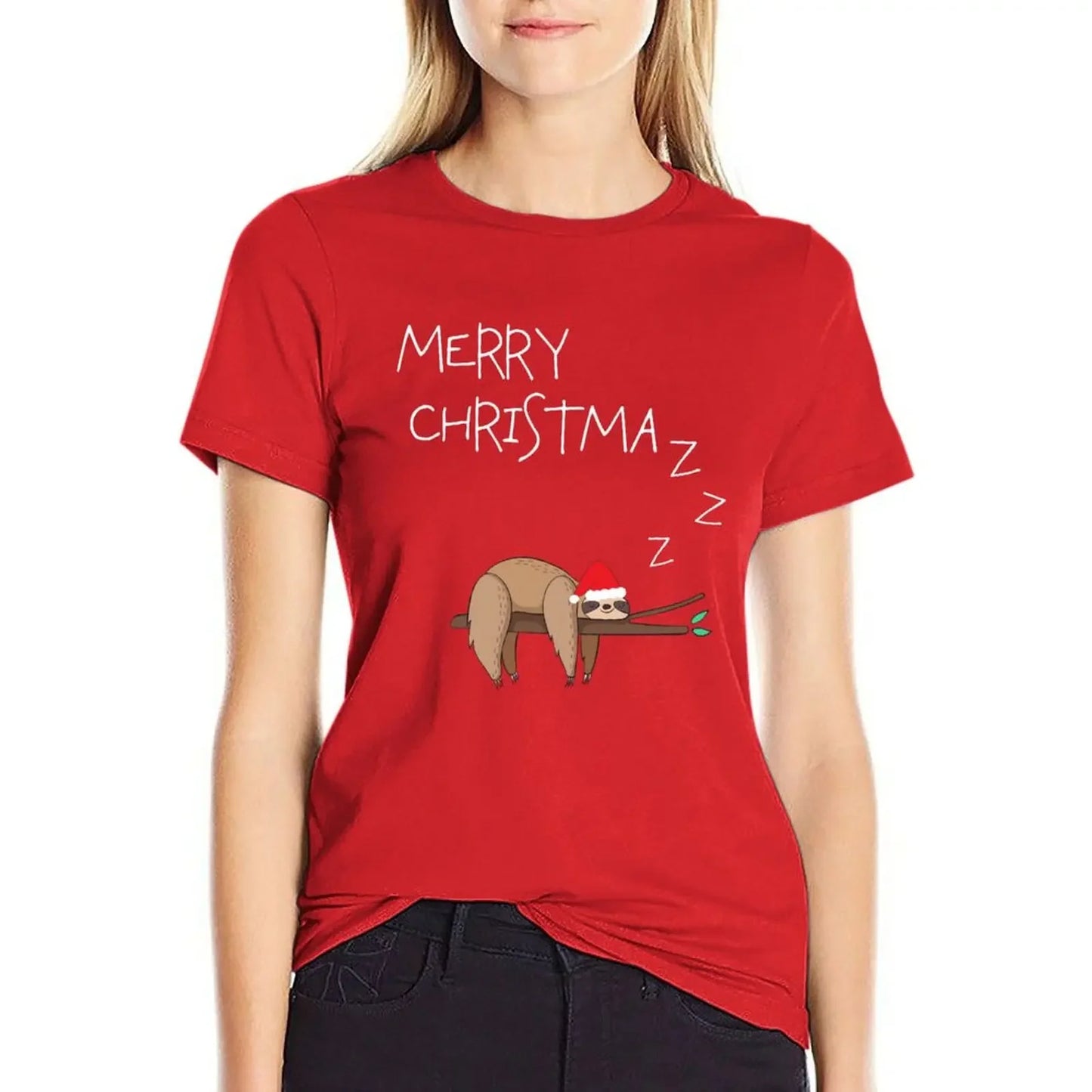 Merry Christmas Sleeping Sloth T-Shirt
