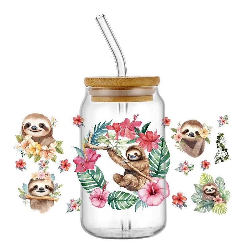 Cute Sloth Waterproof Transfer Stickers