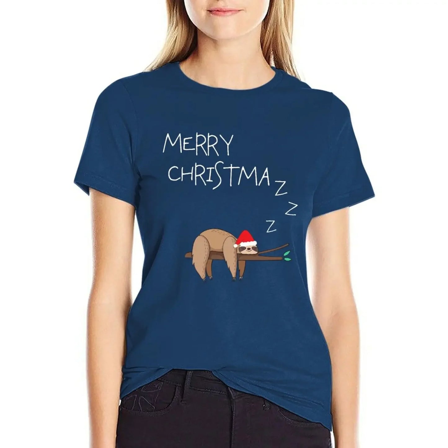 Merry Christmas Sleeping Sloth T-Shirt