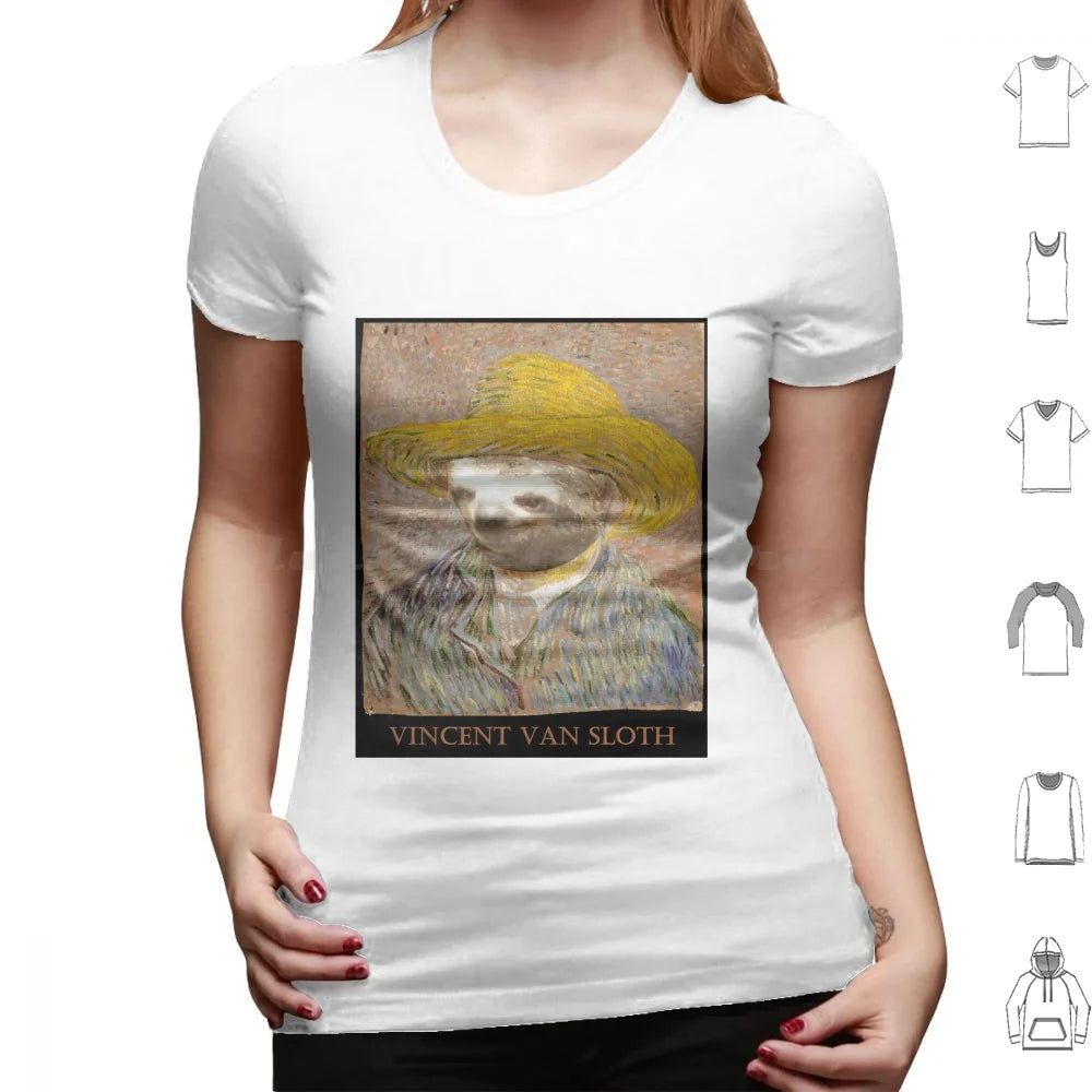 Vincent Van Sloth Art T-Shirt