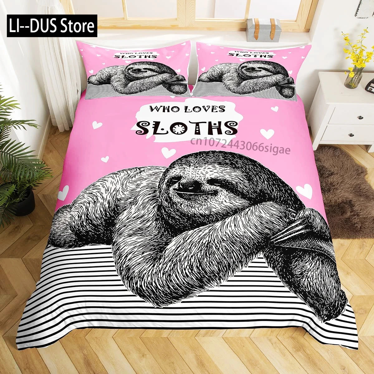 Sloth Duvet Cover Bedding Set