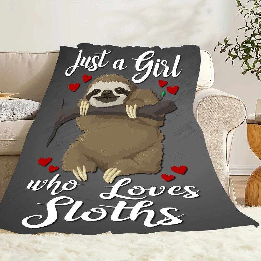 Just a Girl Who Loves Sloths Blanket