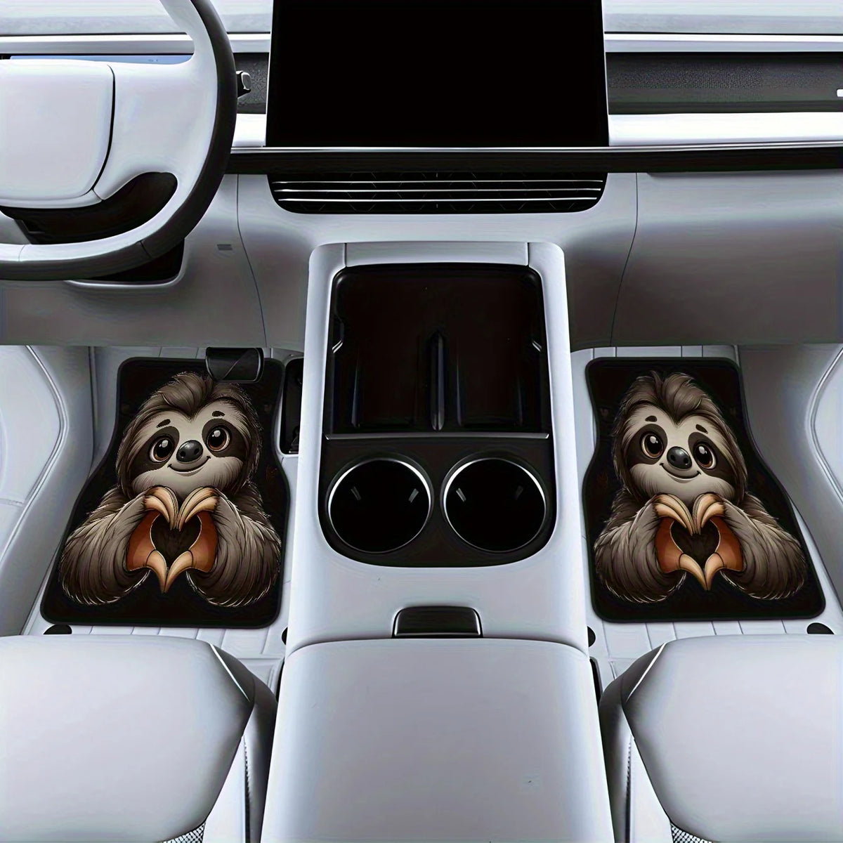 4 Piece Sloth Car Mats