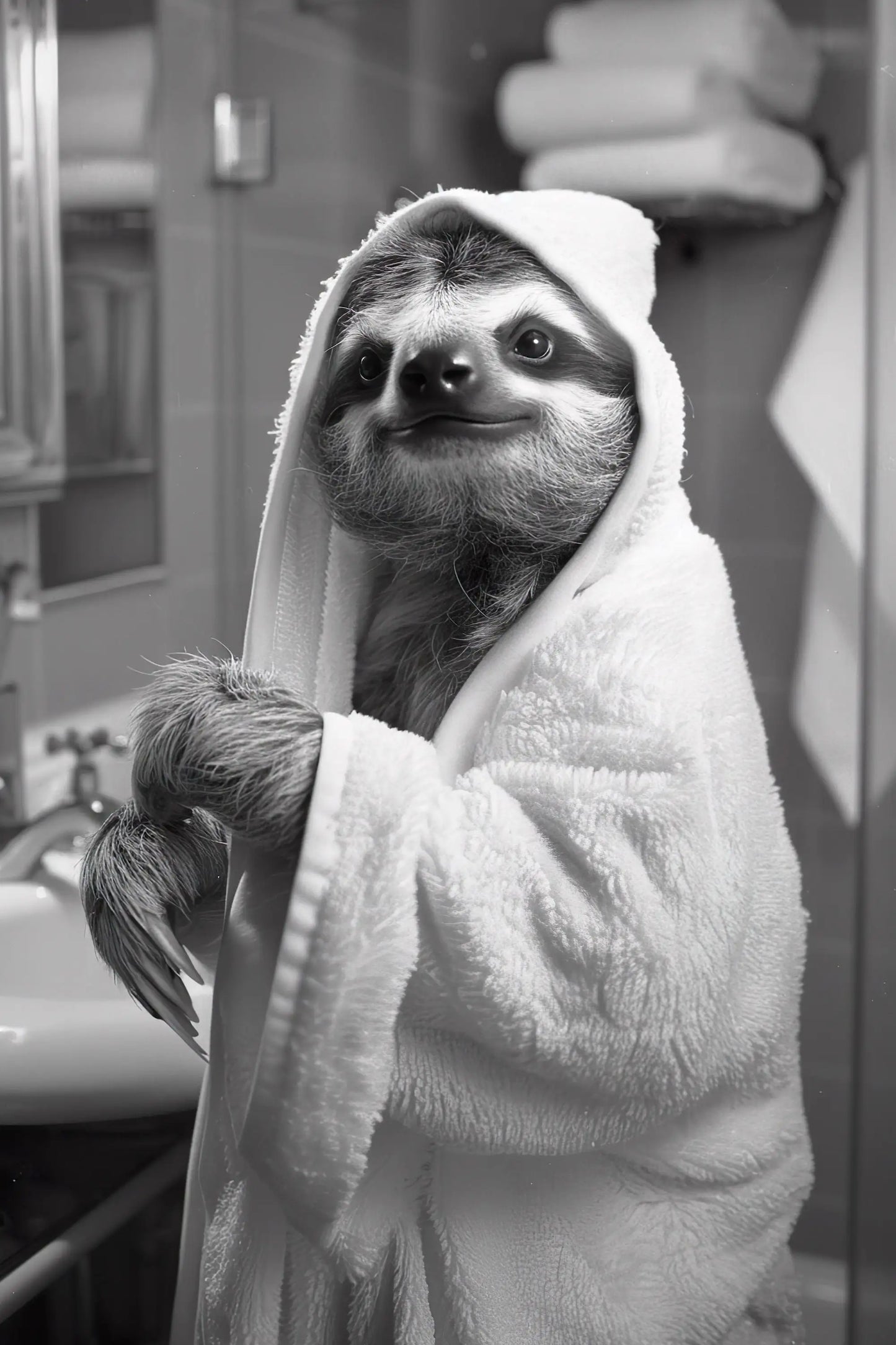 Black & White Sloth Posters
