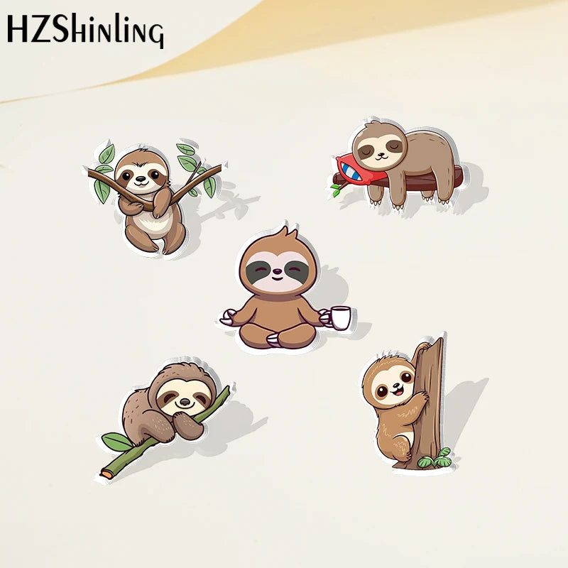 Sloth Pin Badges
