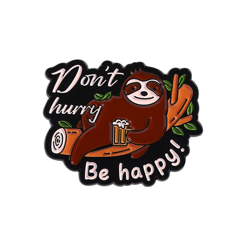 Cute Sloth Enamel Pins