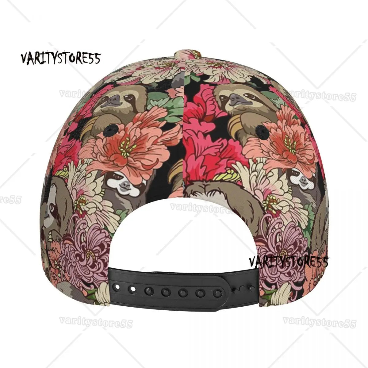 Floral Sloth Baseball Cap