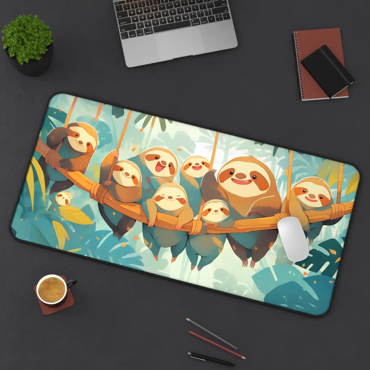 Family Of Sloths Mouse Pad