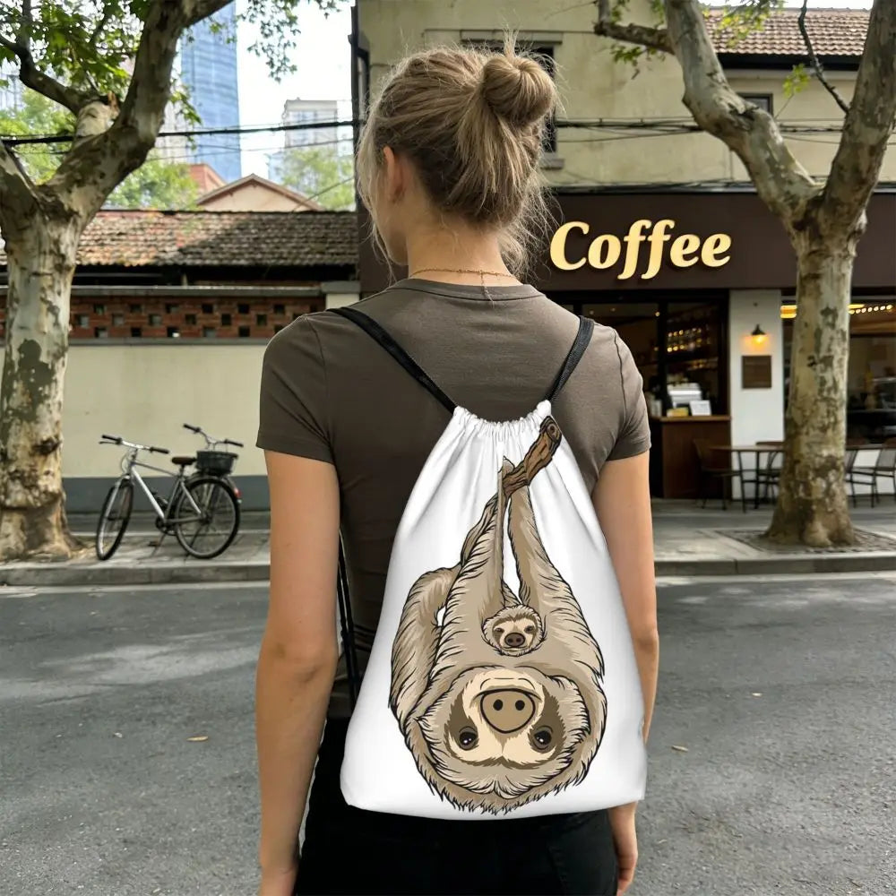 Sloth With Baby Sloth On Branch Backpack