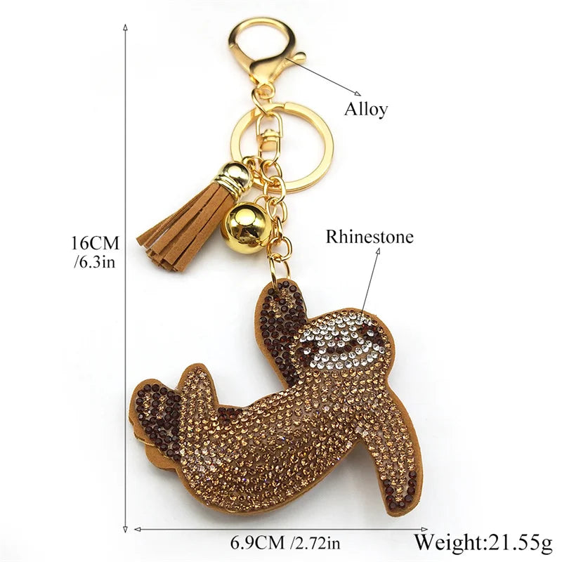 Crystal Sloth Keyring