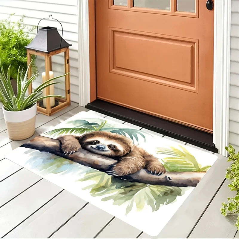 Adorable Sloth Design Door Mat