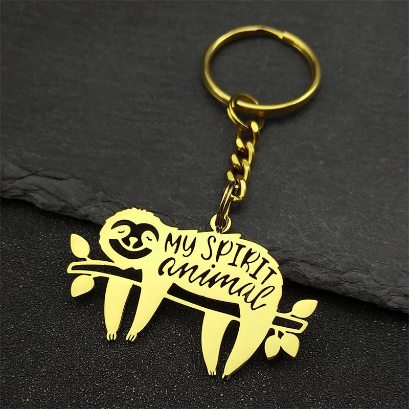 My Spirit Animal Sloth Keychain