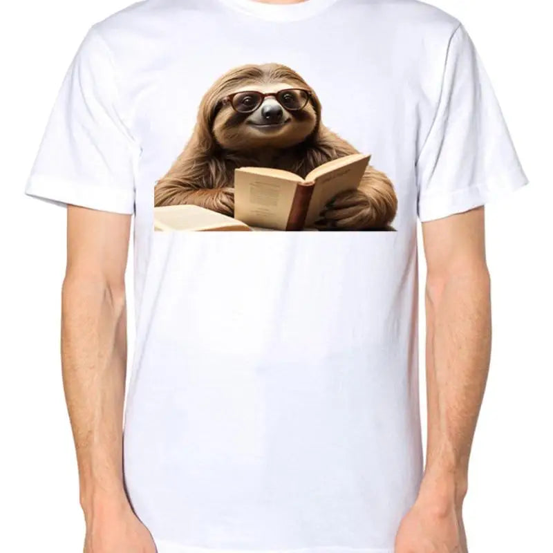 Sloth Reading A Book T-Shirt