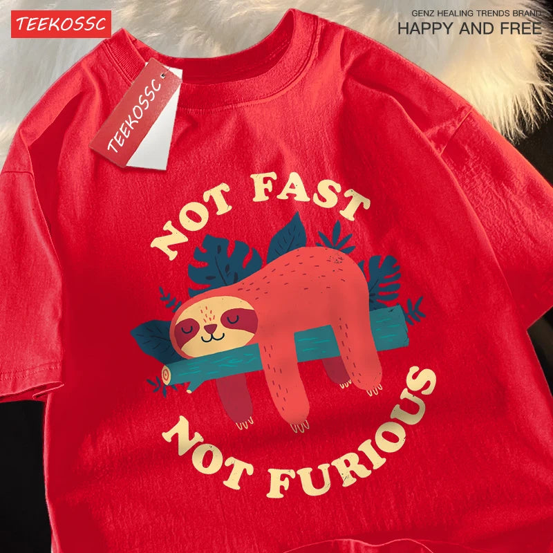 Not Fast Not Furious Sloth Male T-Shirt