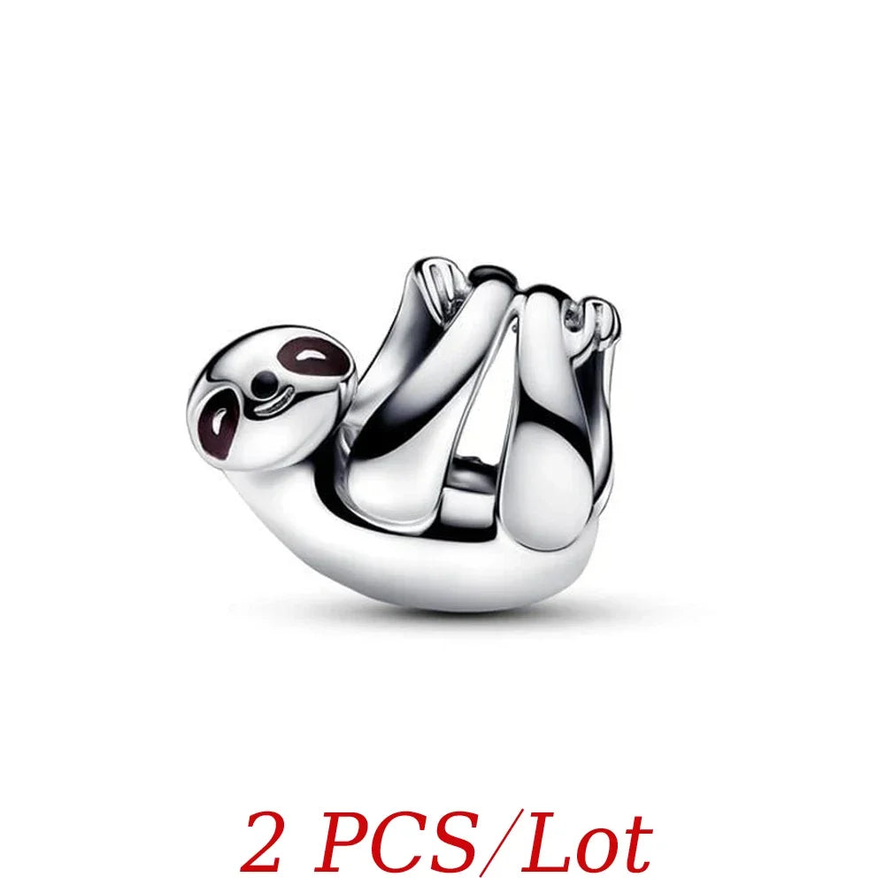 Hanging Sloth Bead Charms