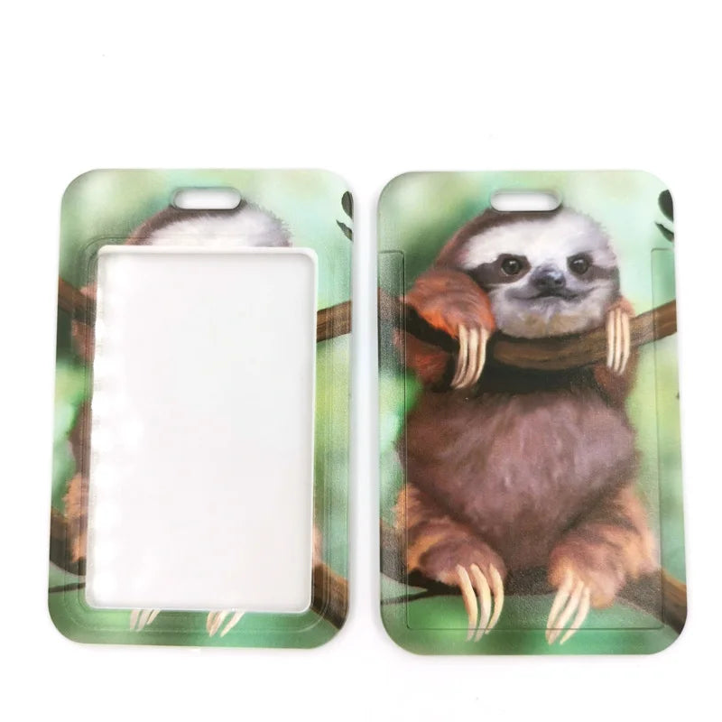 Sloth Lanyard Badge Holder ID Card