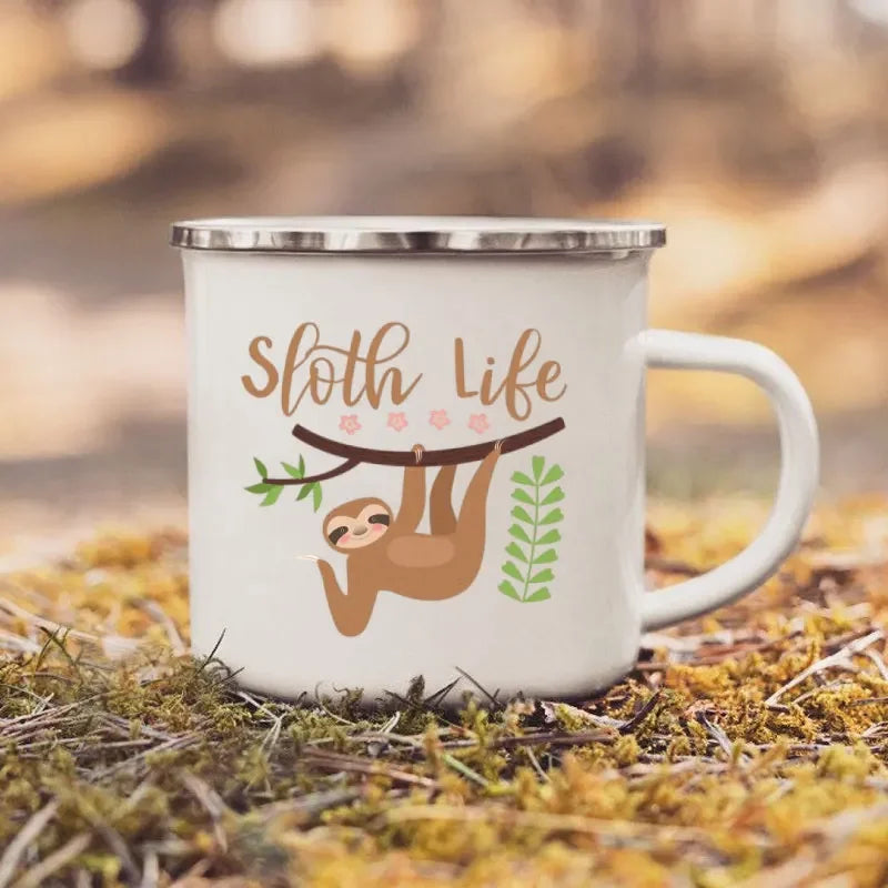 Sloth Life Enamel Mug