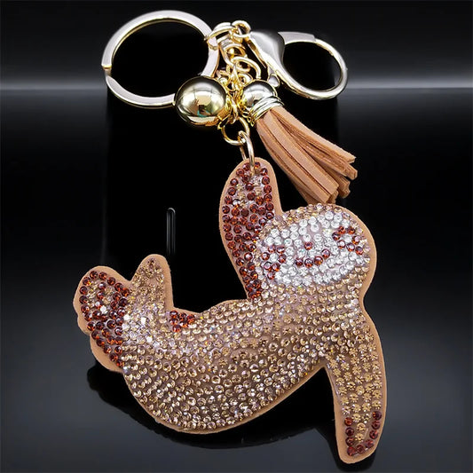 Crystal Sloth Keyring
