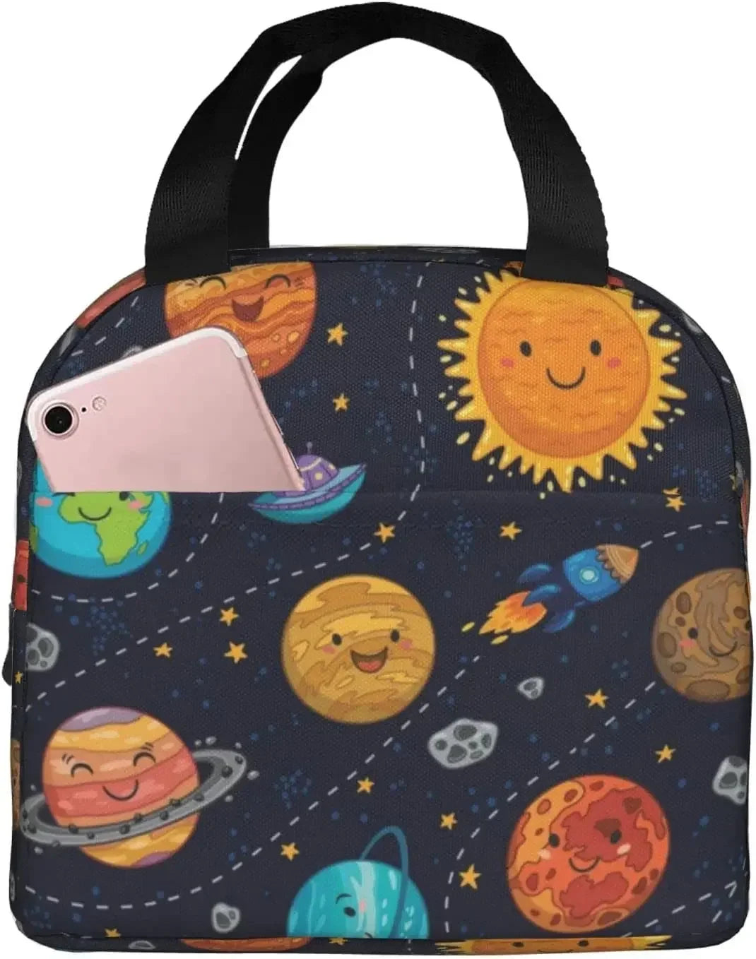 Cute Sloth Lunch Box for Kids Girls, Cartoon Animal Flower Trees Insulated Lunchbox Bento Tote Bag for Teens Back