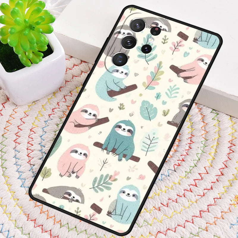 Colorful Sloths Samsung Phone Case