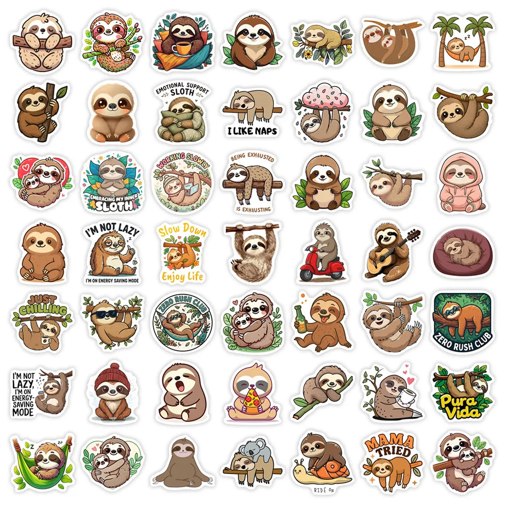 Sloth Vinyl Stickers