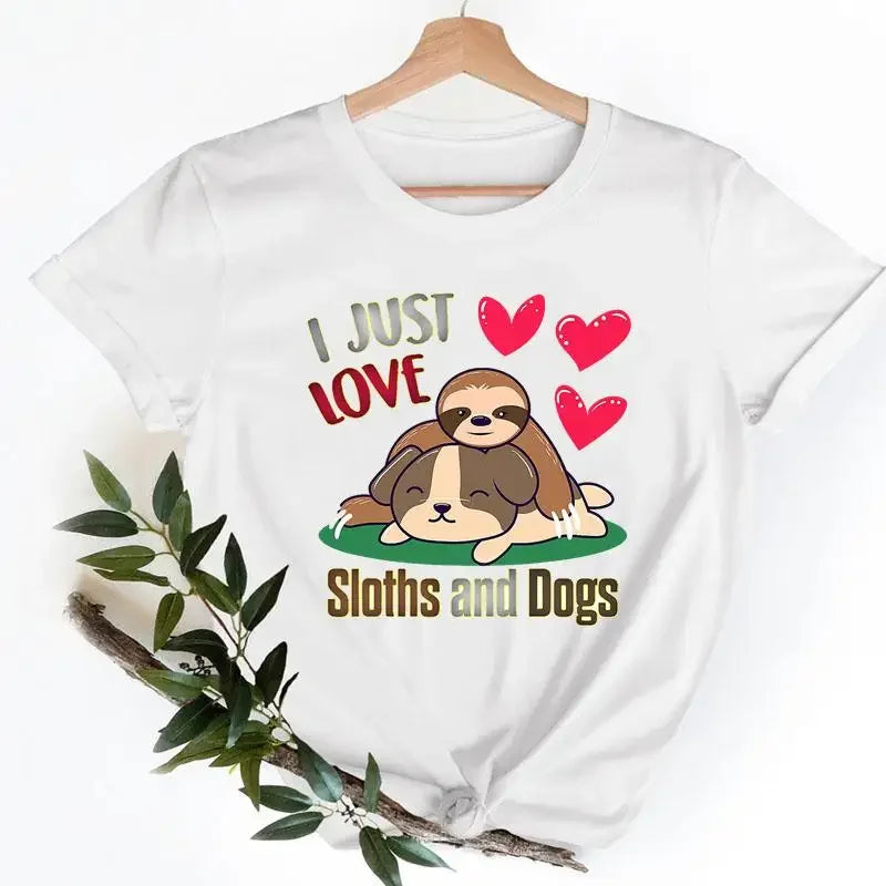 I Just Love Sloth & Dogs Women T-Shirt