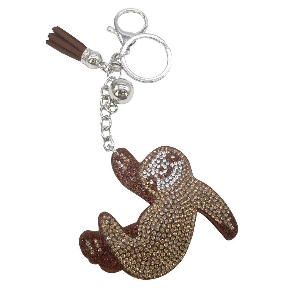 Sloth Crystal Keyring