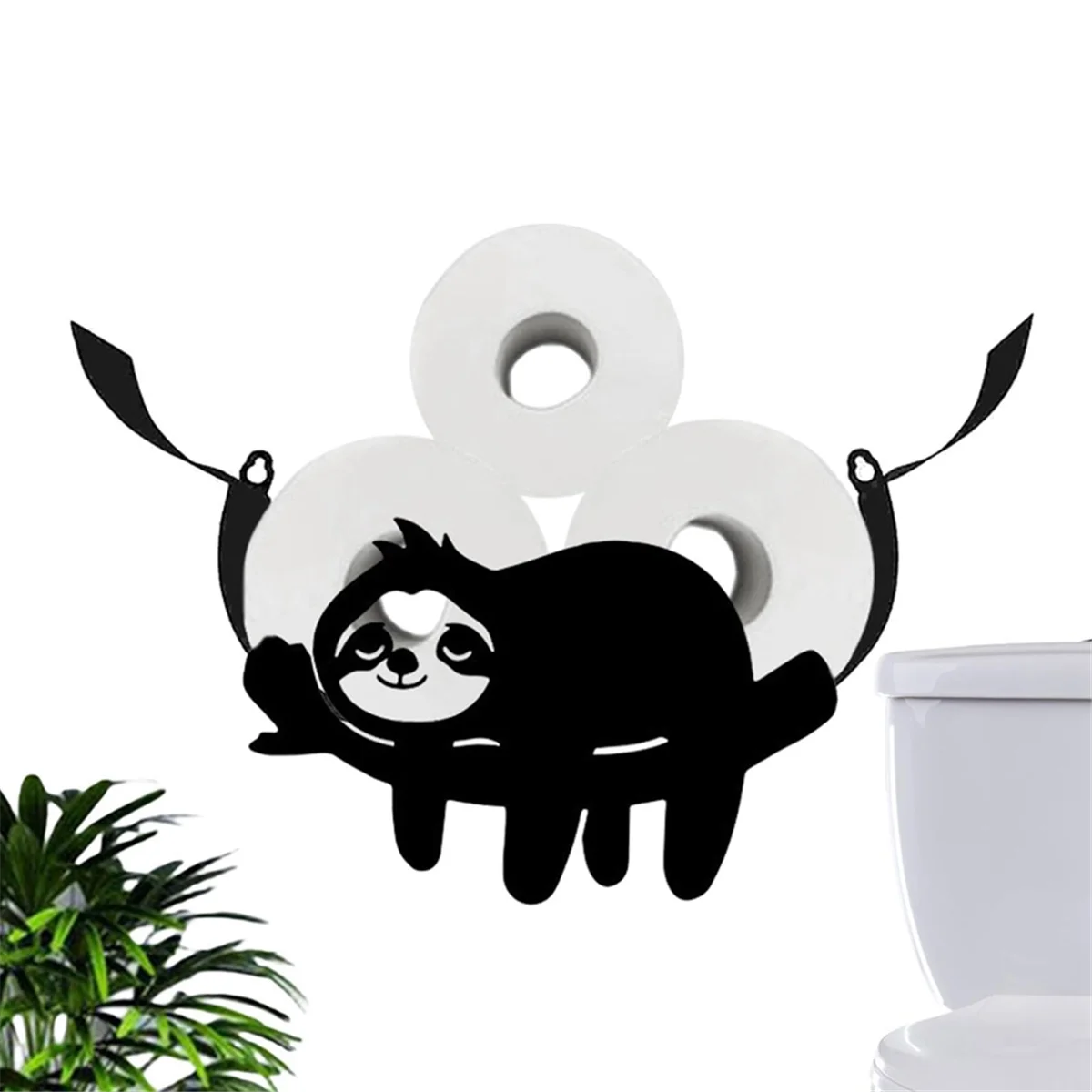 Wall Mounted Metal Sloth Toilet Roll Holder