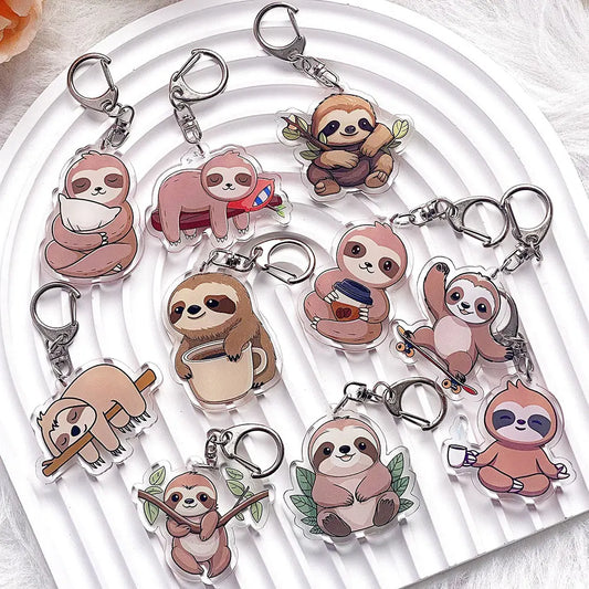 Sloth Acrylic Keychains