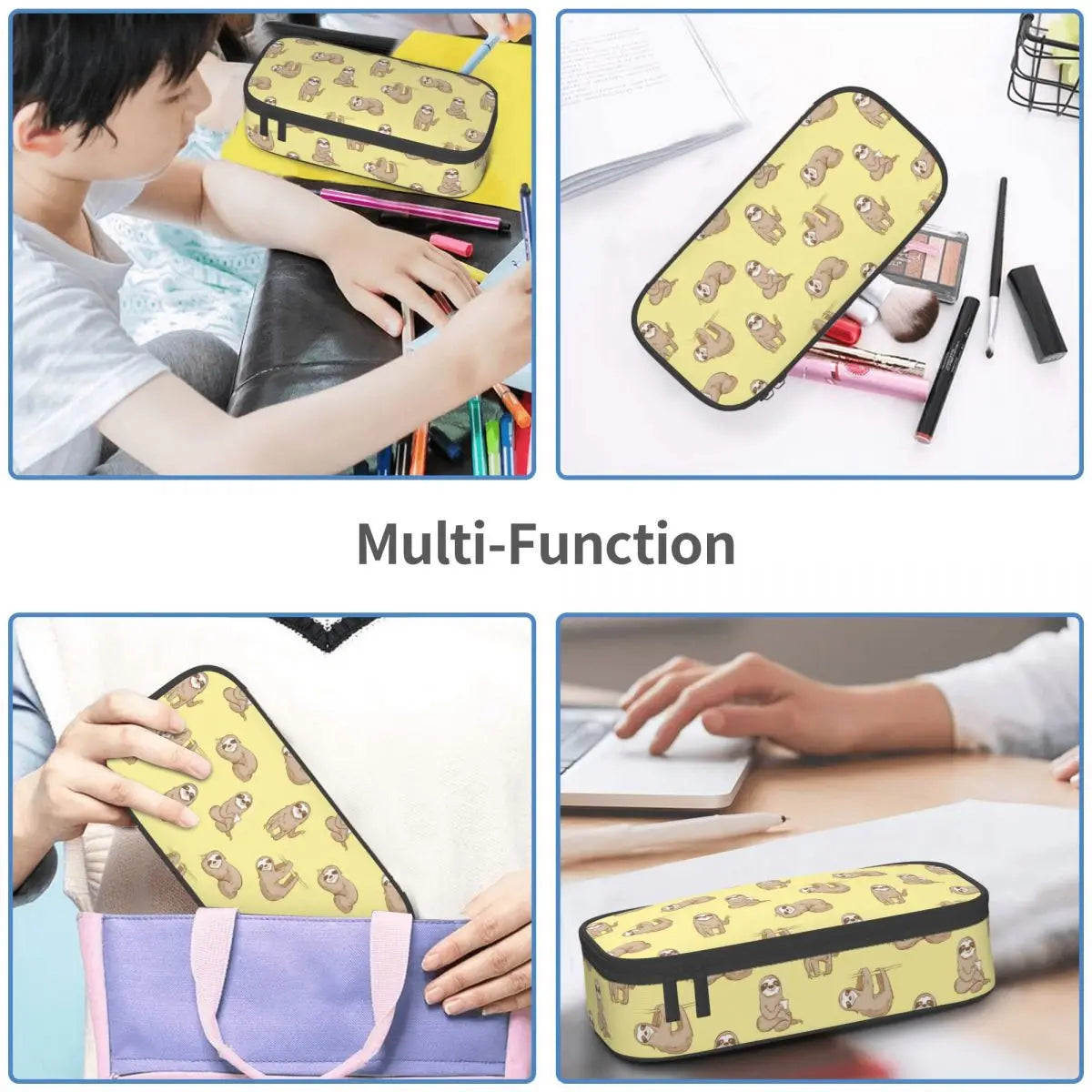 Sloth Pattern Pencil Case