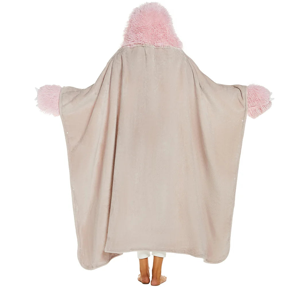 Sloth Wearable Hooded Blanket