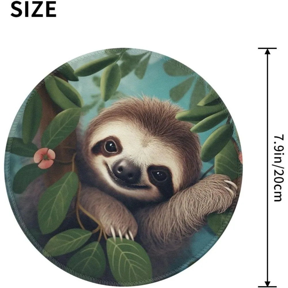 8 Inch Cute Sloth Mousepad