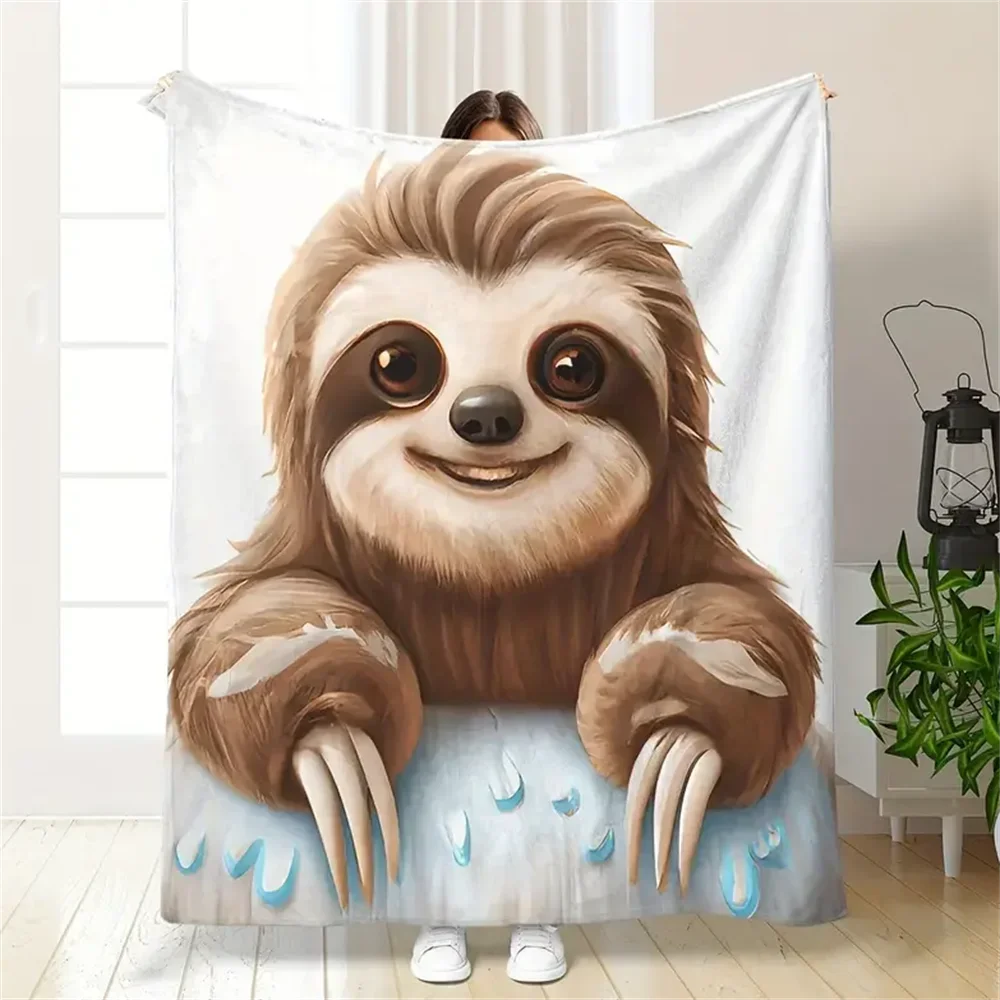 Adorable Sloth Flannel Blanket