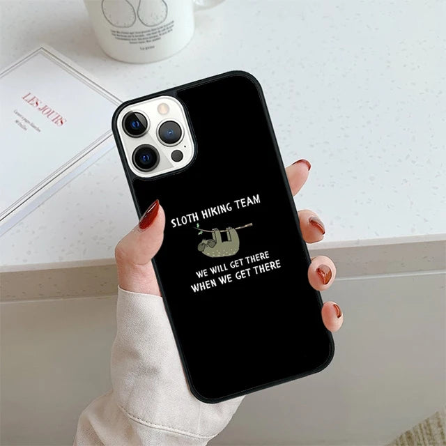 Sloth Hiking Team Phone Case For iPhone