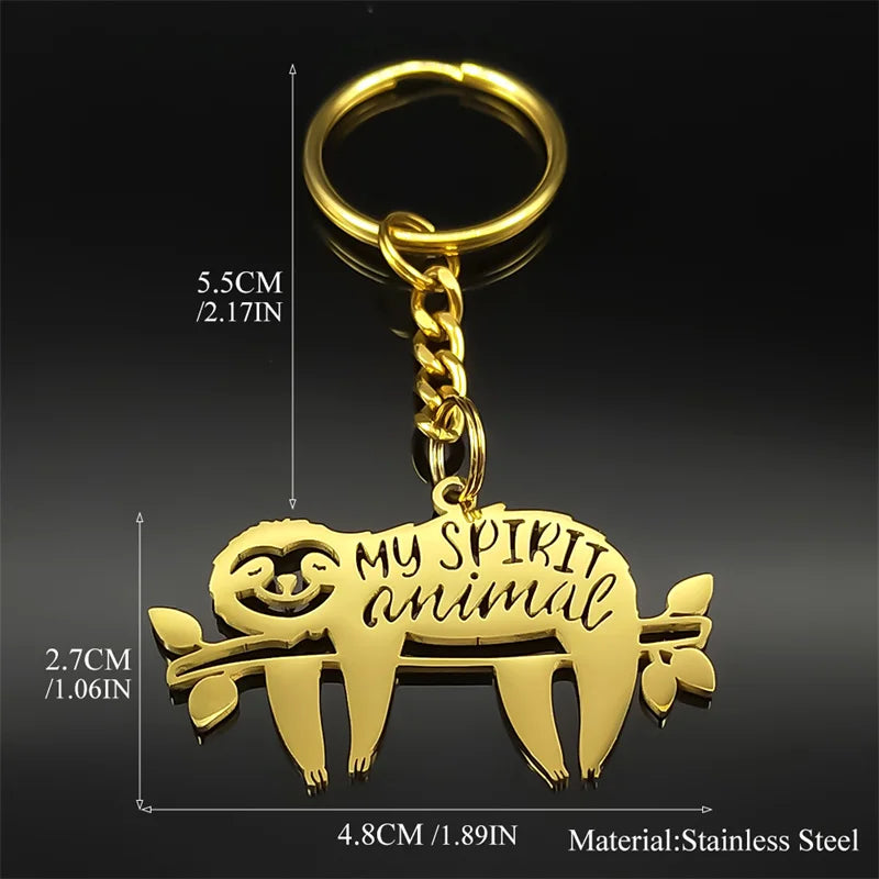 My Spirit Animal Sloth Keychain