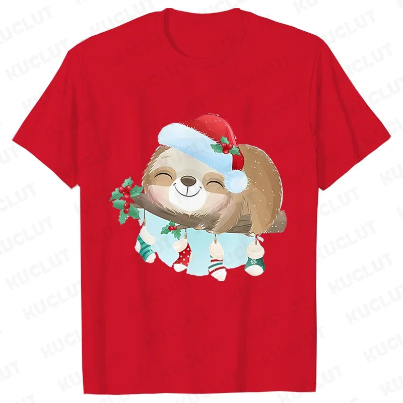 Sloth Festive T-Shirt