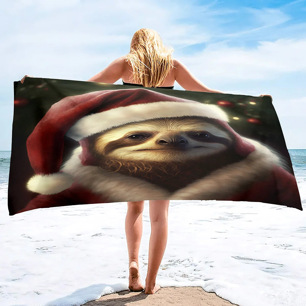 Santa Sloth Towel