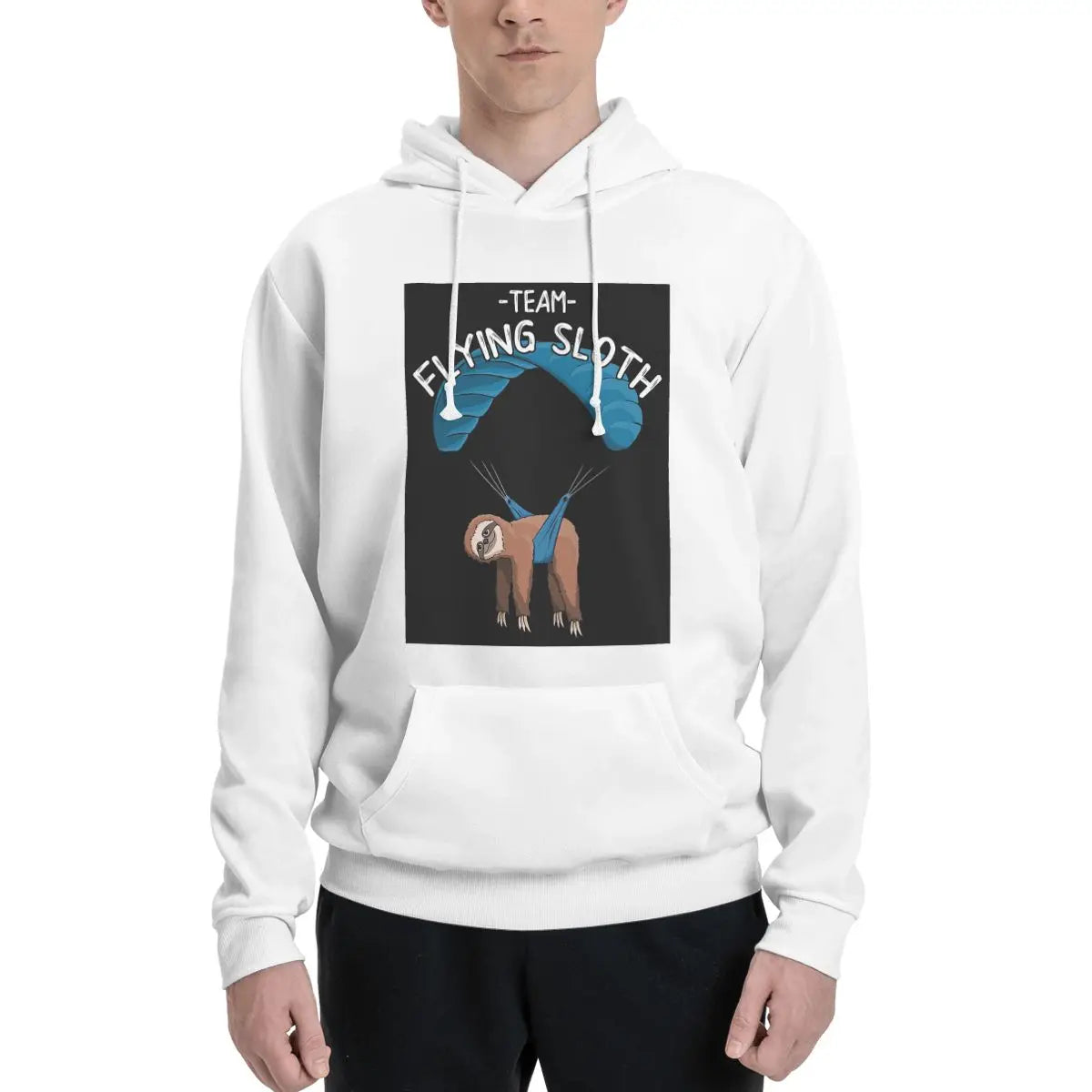 Paragliding Flying Sloth Hoodie