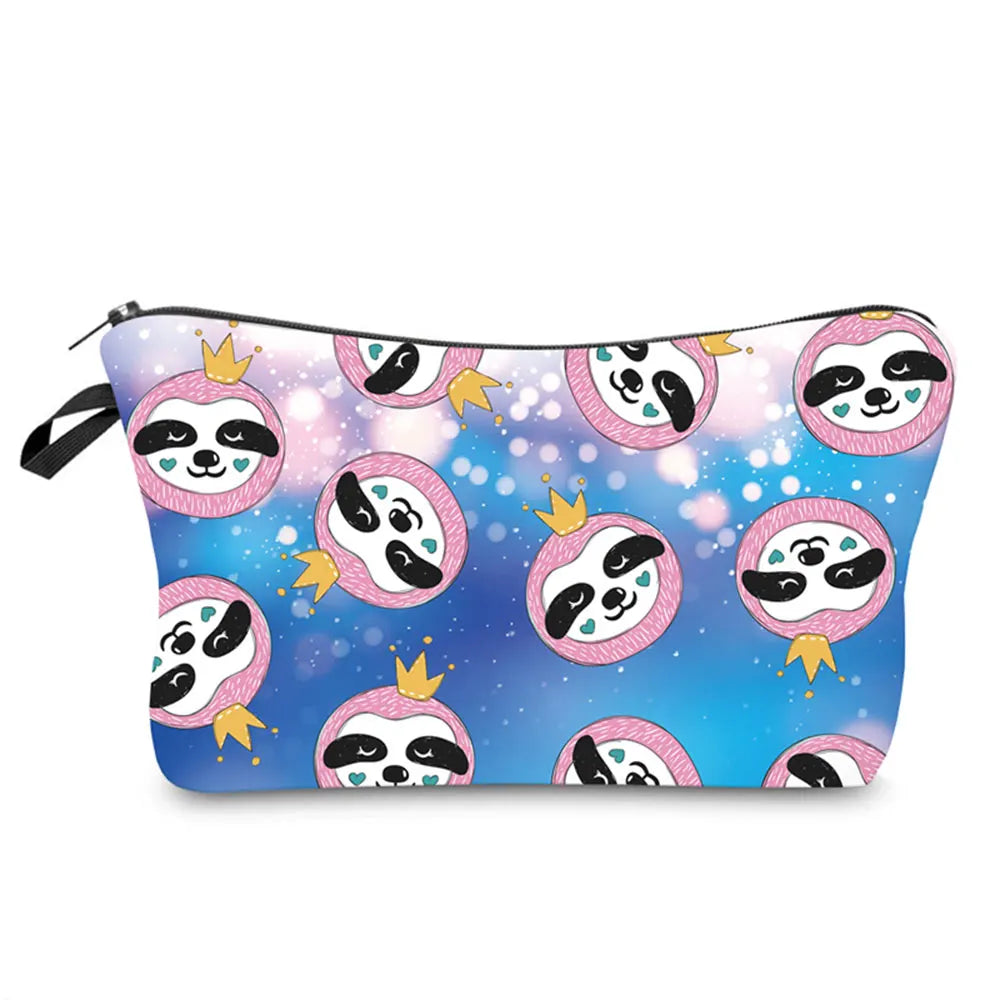 Sloth Faces Cosmetic Bag
