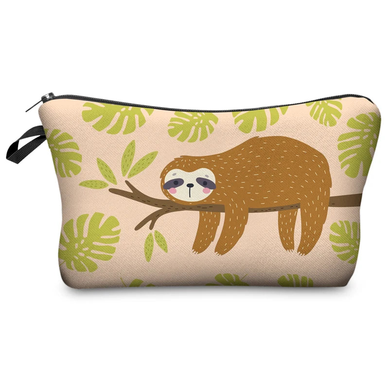 Sleeping Sloth Cosmetic Bag