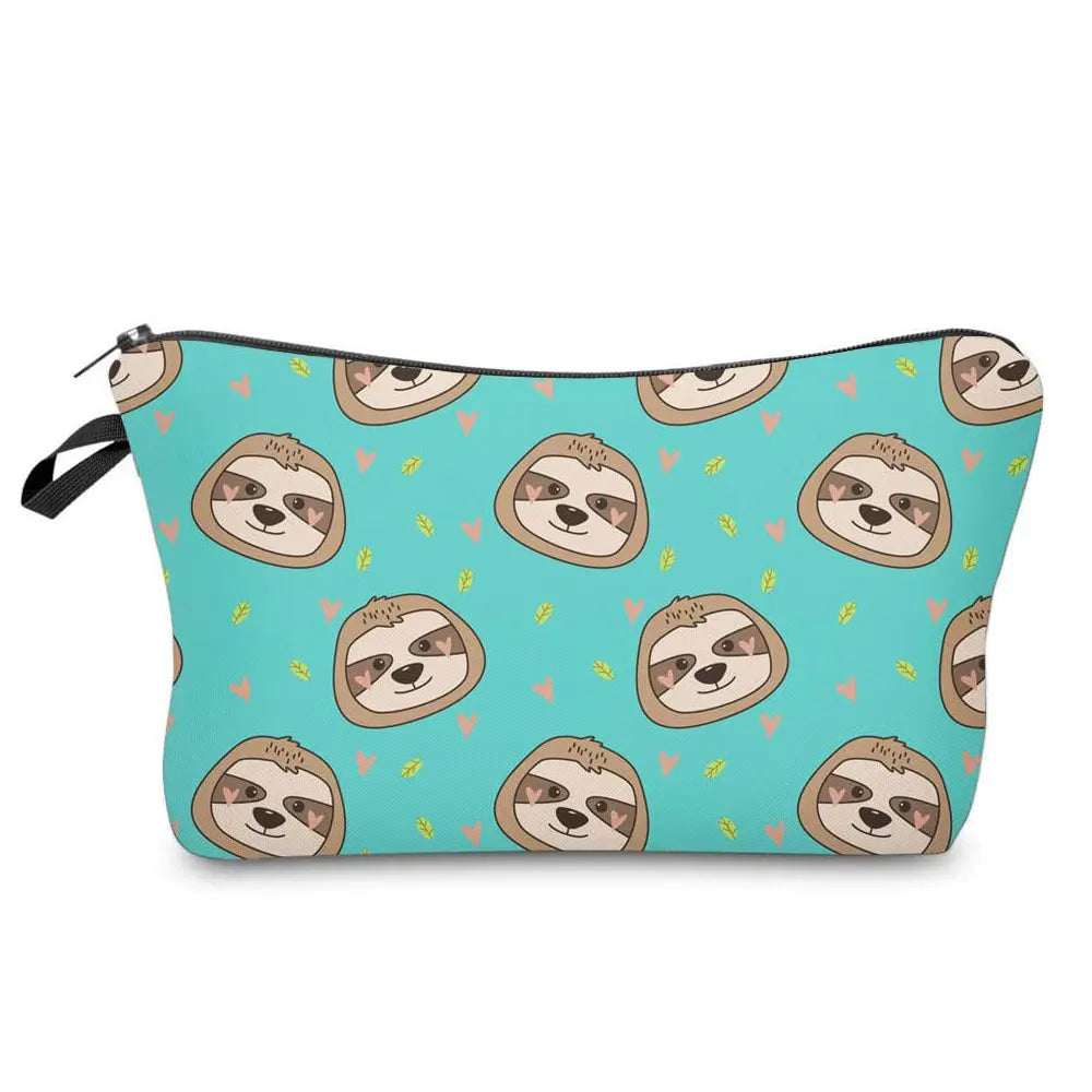 Sloth Face Cosmetic Bag