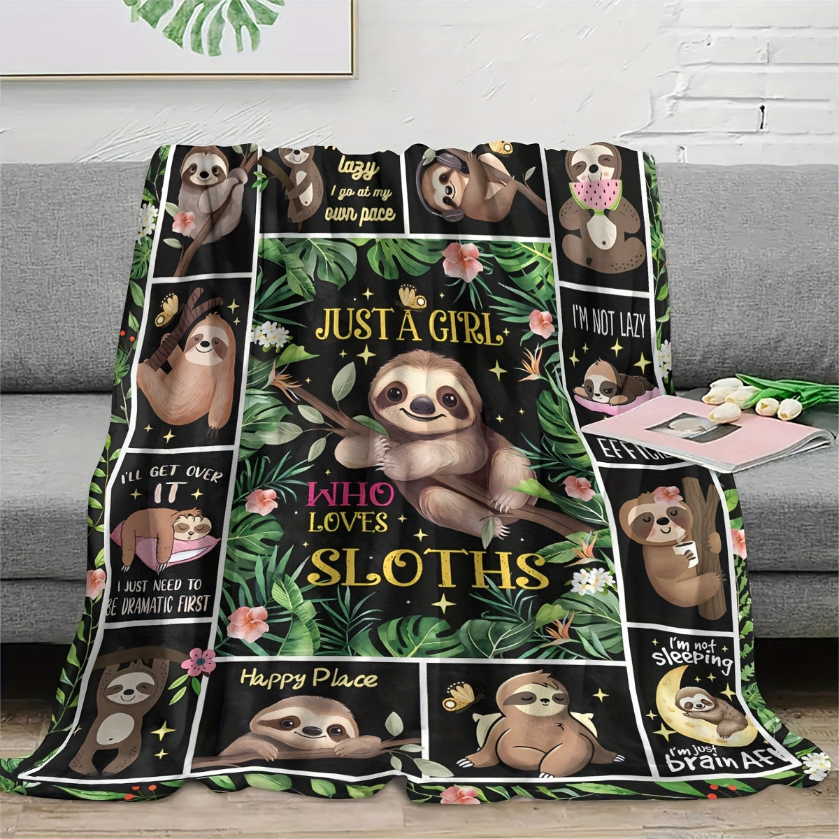 Just a Girl Who Loves Sloths Blanket