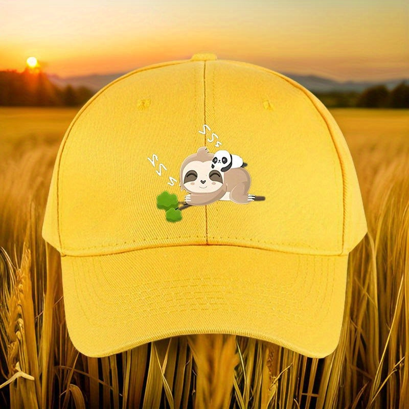 Adjustable Sloth Sleeping Baseball Cap