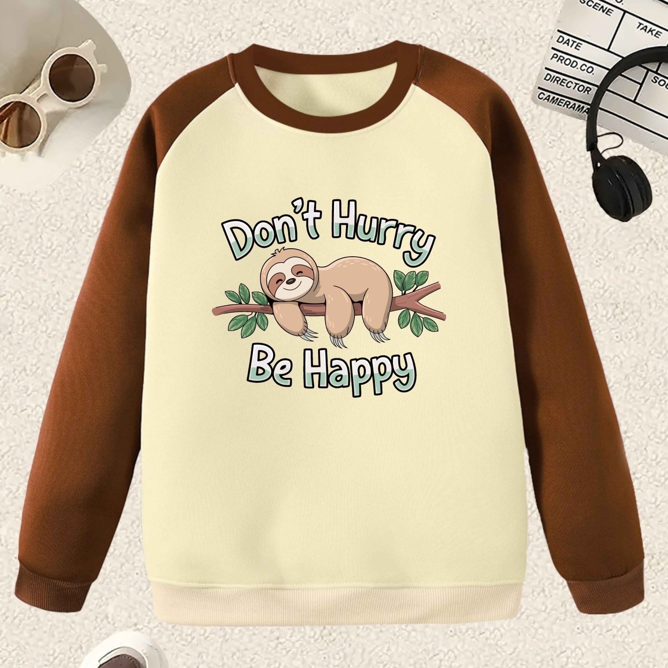Don't Worry Be Happy Sloth Sweatshirt