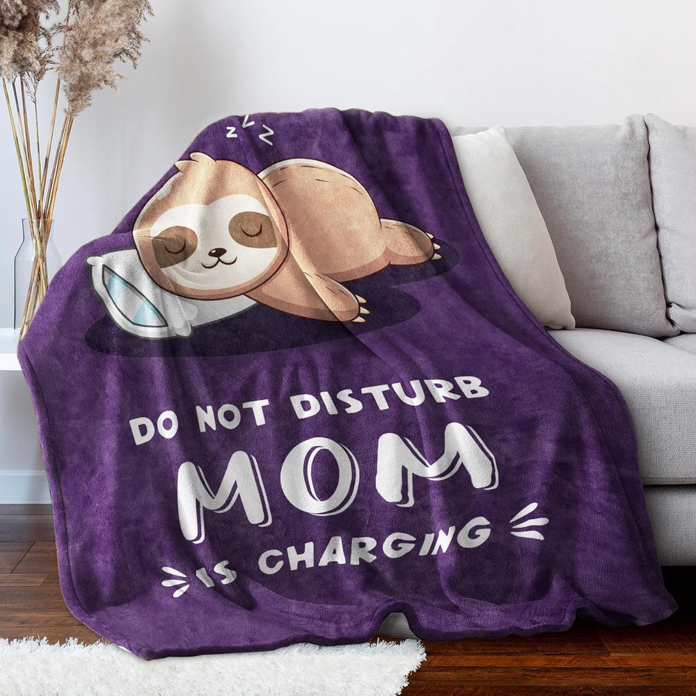 Do Not Disturb Mom Is Charging Sloth Blanket