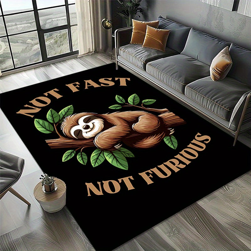 Not Fast Not Furious Sloth Rug